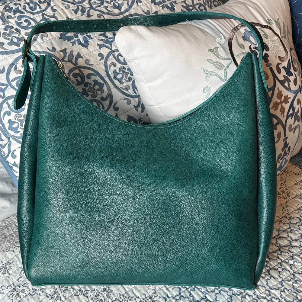 Portland Leather Goods Large Aspen Shoulder Bag, Sea Glass - Picture 1 of 7